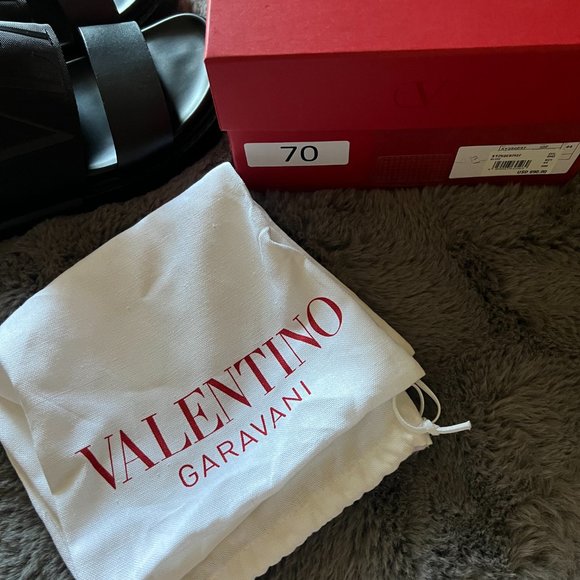 Valentino Garavani Black Slide Sandals